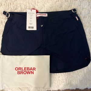 Orlebar Brown setter navy swim trunk